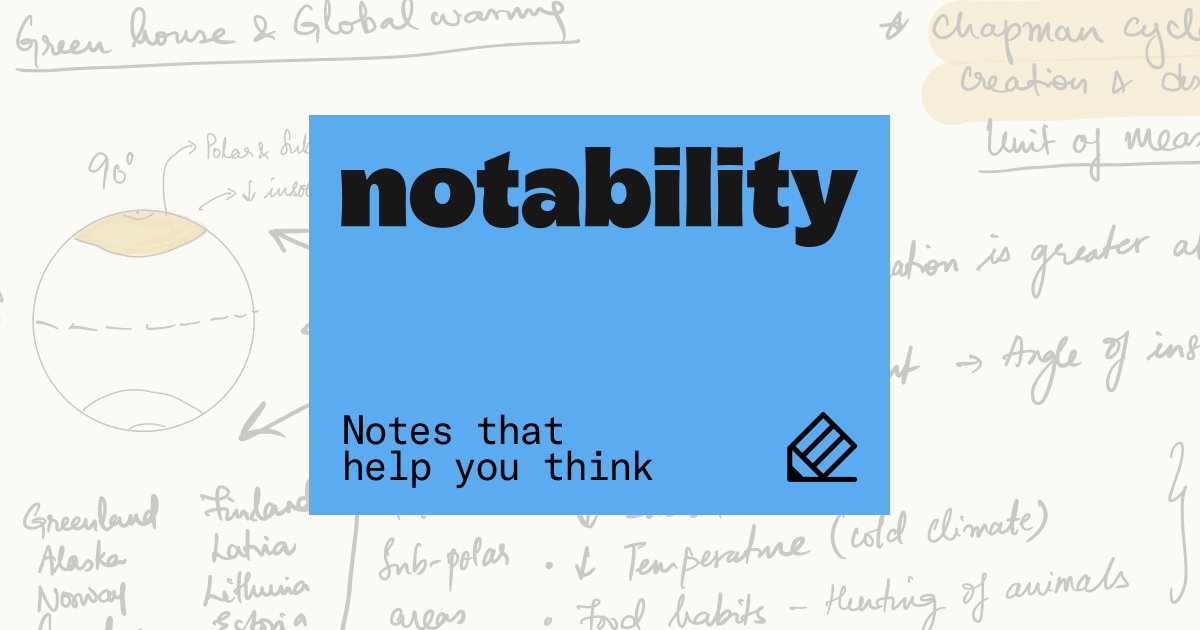 Notability website preview
